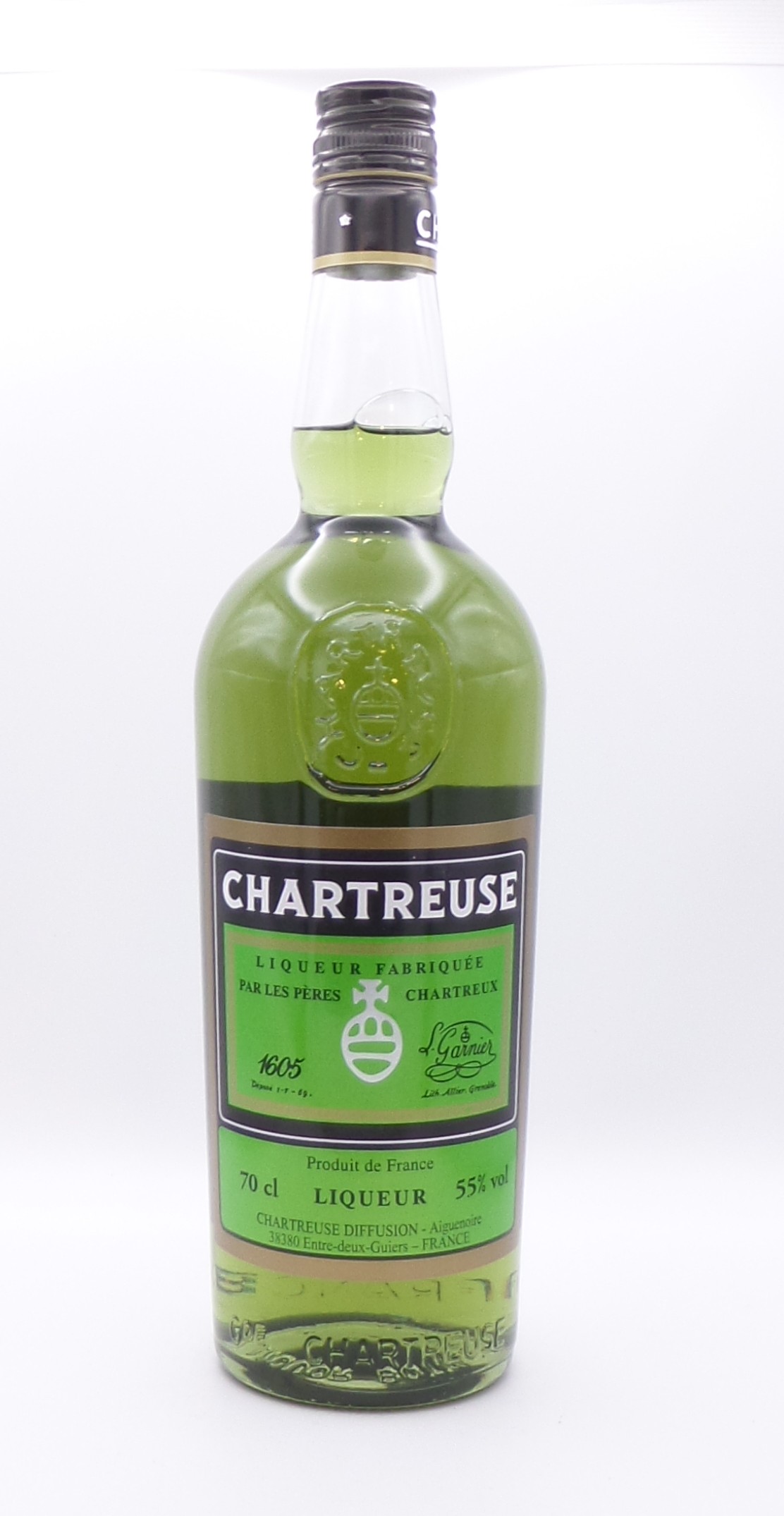 Chartreuse Verte Liqueur fabriquée par Les Frères Chartreux