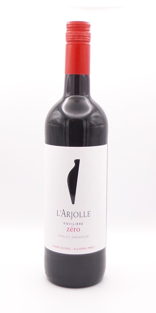 L'Arjolle équilibre zéro rouge sans alcool boisson à base de raisins fermentés désalcoolisés